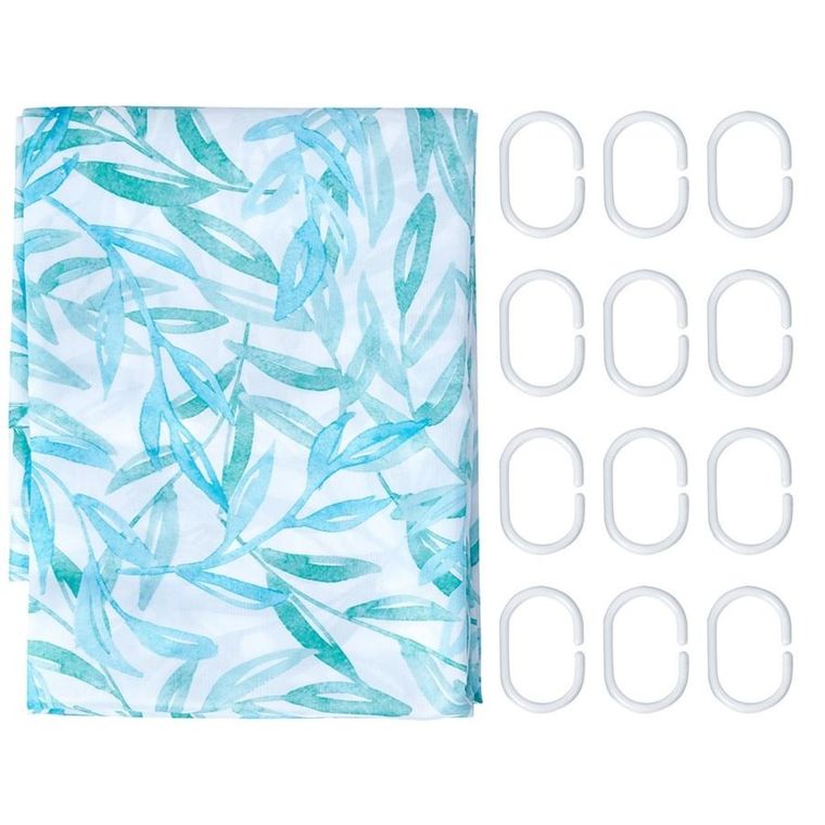 Bathroom Solutions, zasłona prysznicowa, haczyki, 180-200 cm