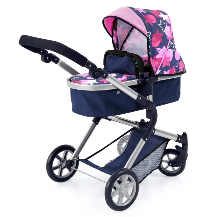 Bayer Design, City Neo, głęboki wózek dla lalek, granatowo-różowy