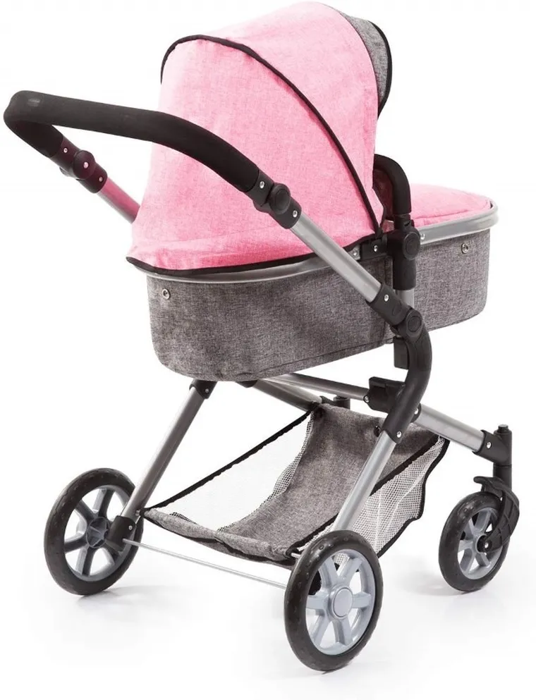 Bayer Design, City Neo, głęboki wózek dla lalek, różowo-szary
