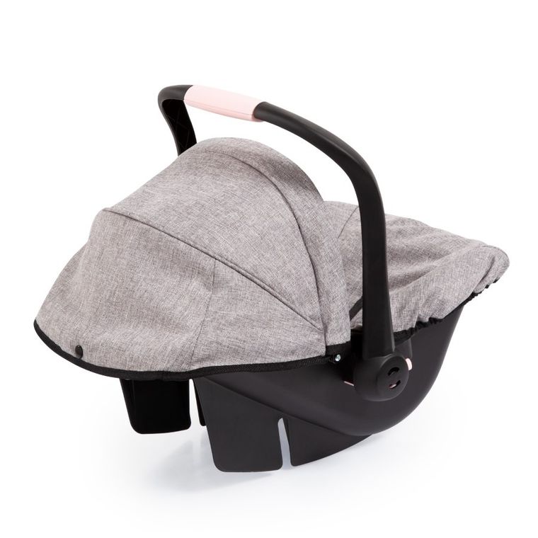 Bayer Design, Deluxe, fotelik samochodowy dla lalek z baldachimem, szary