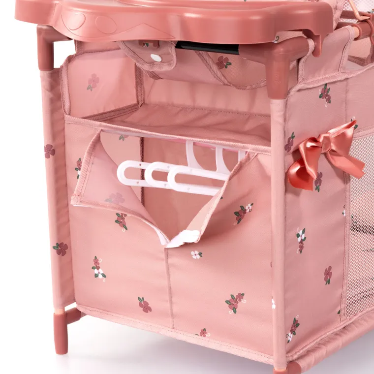 Bayer Design, łóżko turystyczne dla lalek z karuzelą, różowe