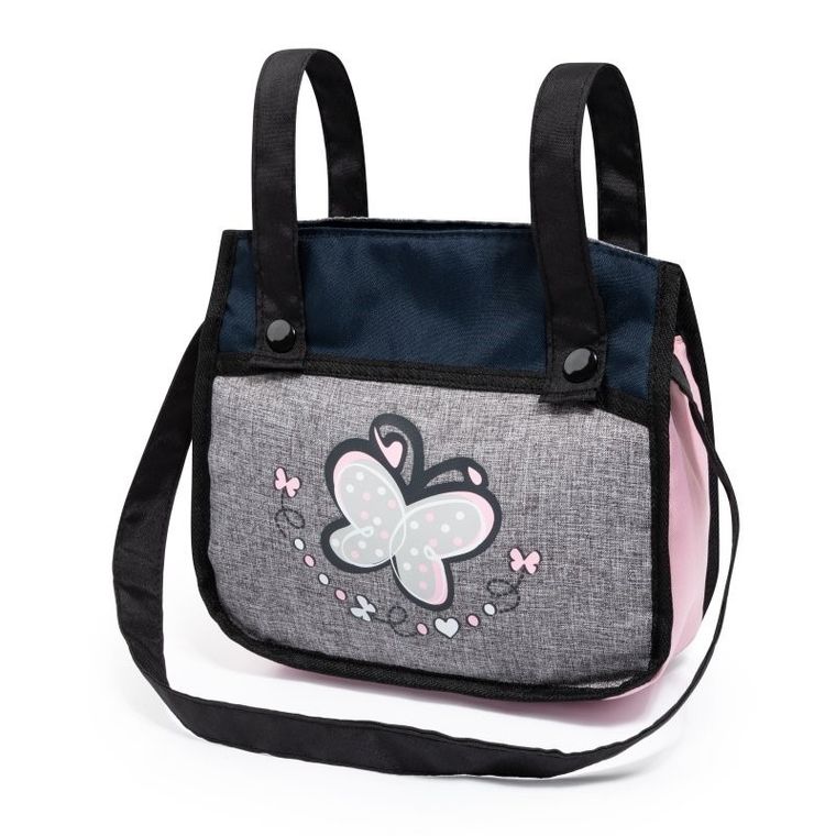 Bayer Design, Neo Vario Combi, głęboki wózek dla lalek z torbą, szary-granat-róż