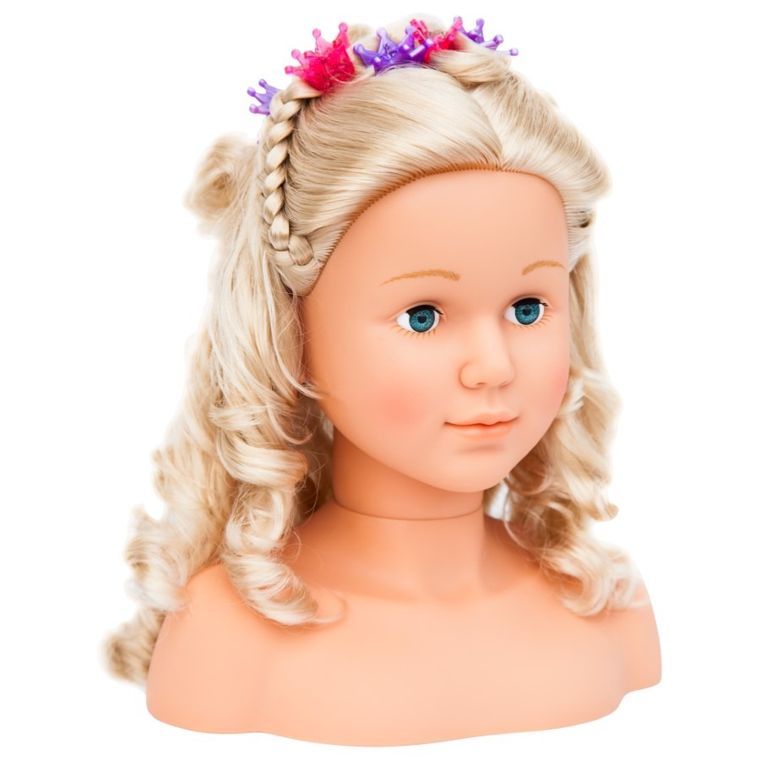 Bayer Design, Super Modelka, głowa do stylizacji fryzur z akcesoriami, blondynka, 27 cm