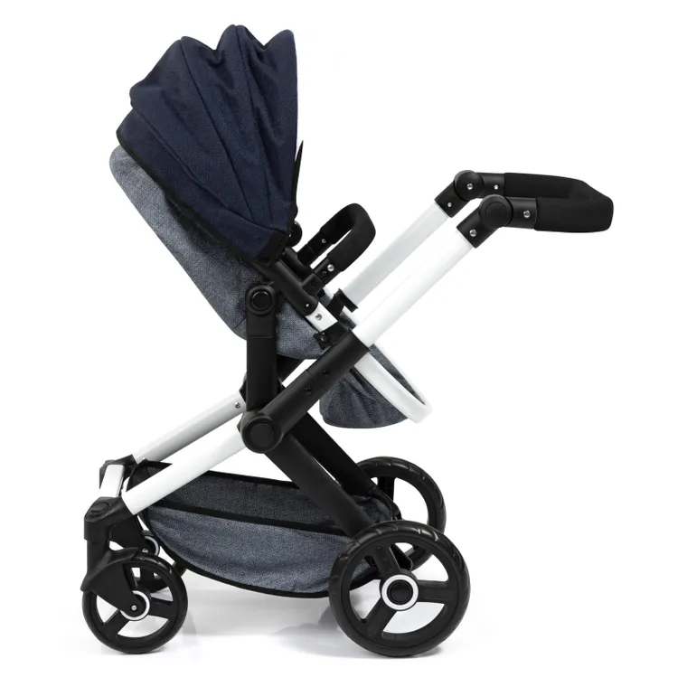 Bayer Design, Xeo Combi, głęboki wózek dla lalek z torbą, niebieski