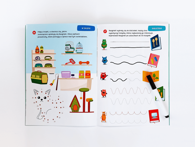 Bazgraki i zabawy 4-latków