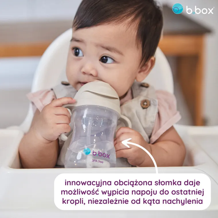 b.box, bidon ze słomką, latte, 240 ml