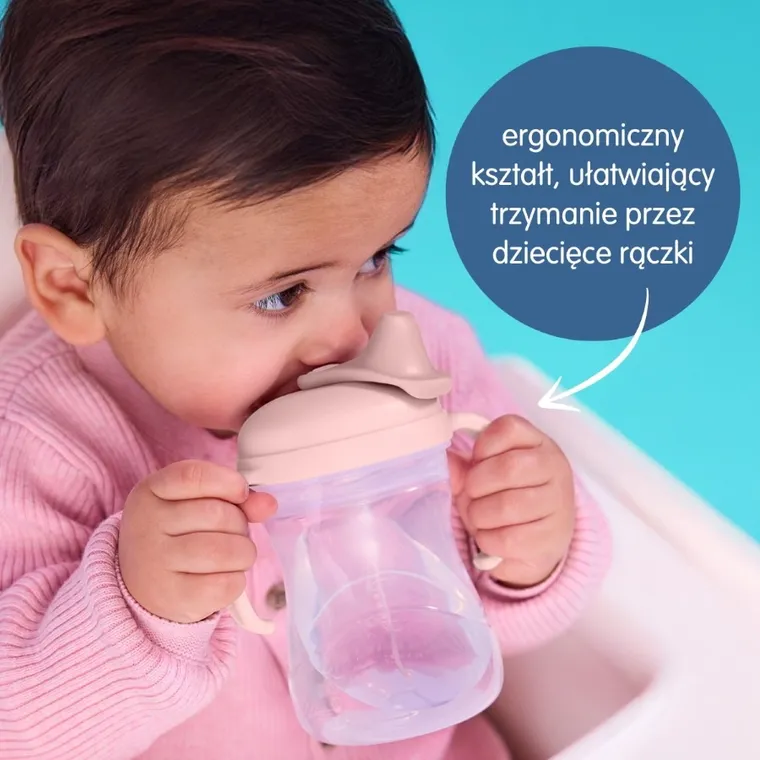 b.box, kubek z miękkim ustnikiem, różowy