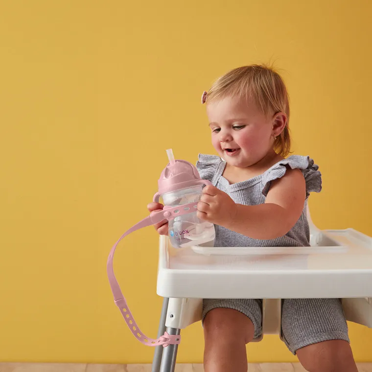 b.box, smycz do bidonu, różowa