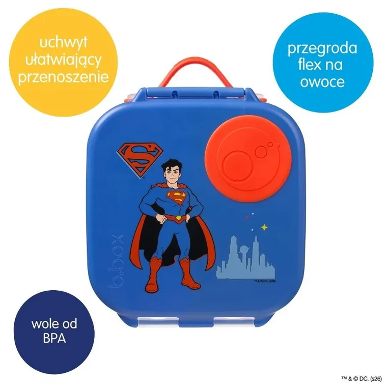 B.box, Superman, mini lunchbox