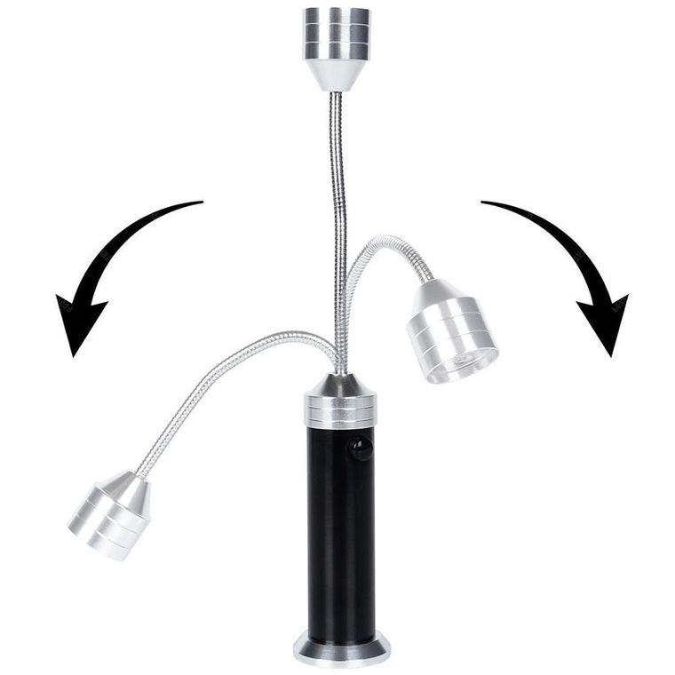 BBQ, lampka do grilla, magnetyczna, regulowana, LED, 24 cm