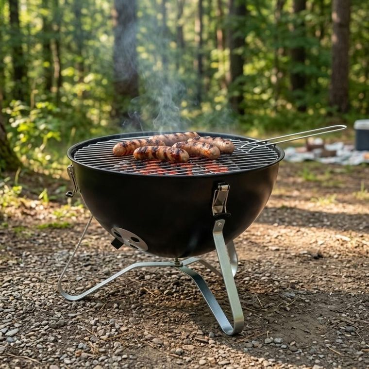 BBQ Line, grill turystyczny, kociołek, czarny, 34-37 cm