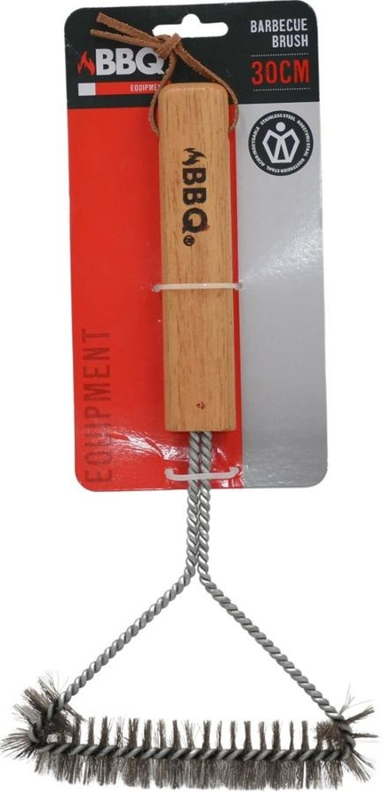 BBQ Line, szczotka do czyszczenia rusztu, z drewnianą rączką, 14-30 cm