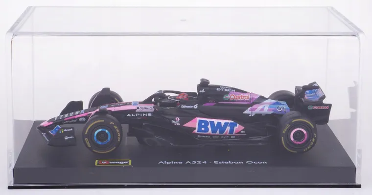 Bburago, Alpine A524 Bahrain GP 2024, Bolid F1, model pojazdu, 1:43