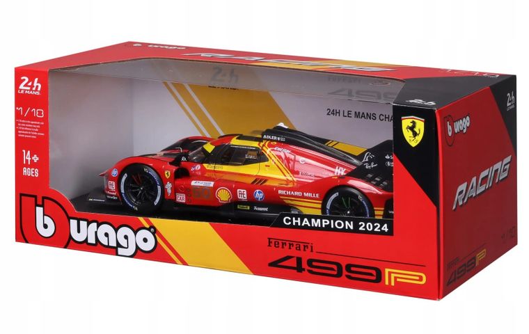 Bburago, Ferrari 499P LMH FIA 24h Le Mans Hypercar 2024, model pojazdu, 1:18