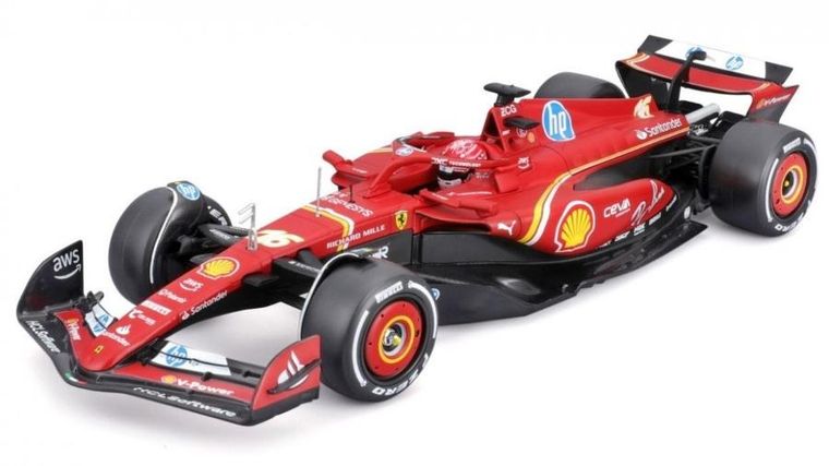 Bburago, Ferrari SF-24 2024 CHARLES LECLERC, Bolid F1, model pojazdu, 1:24