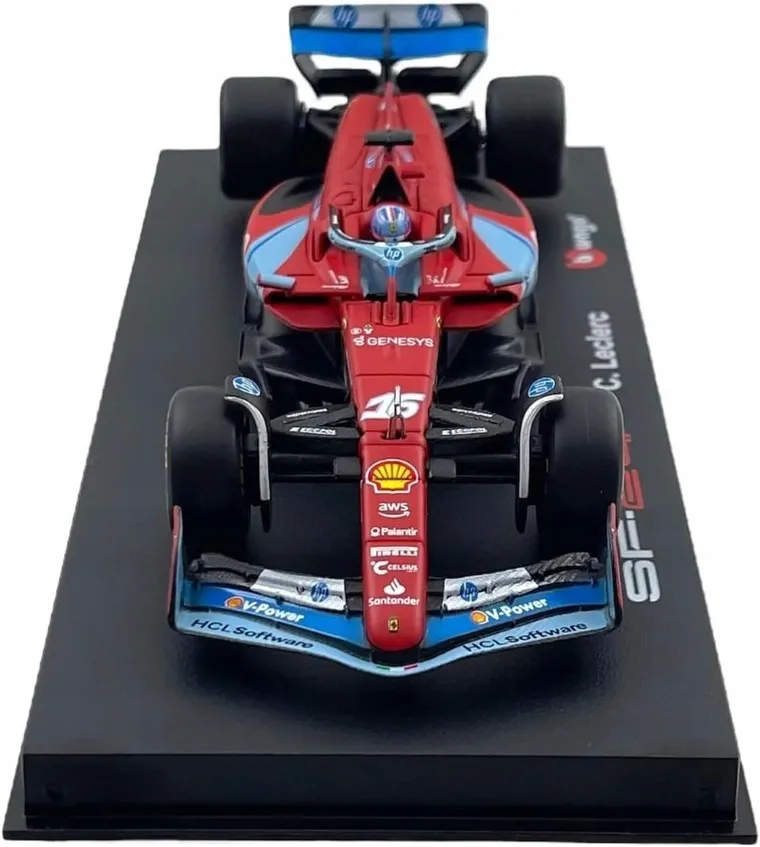 Bburago, Ferrari SF-24 Gp Miami 2024 Charles Leclerc, Bolid F1, model pojazdu, 1:43