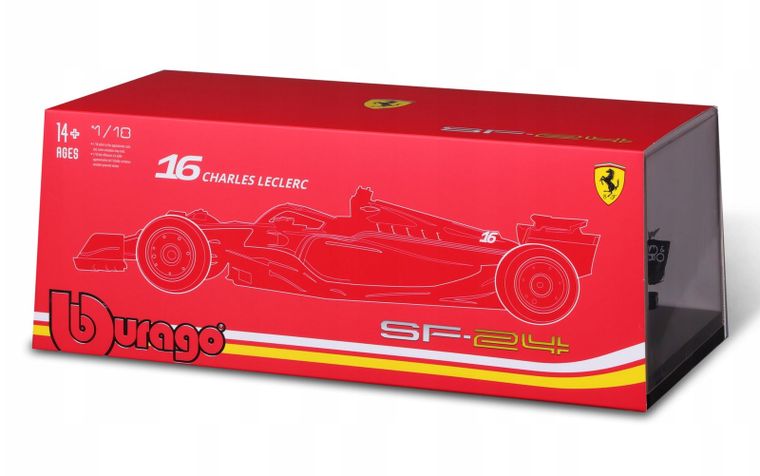 Bburago, Ferrari SF-24 Hard Case Version #16, Bolid F1, model pojazdu, 1:18