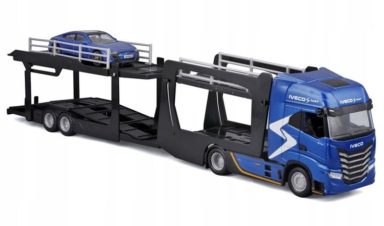 Bburago, Iveco S-Way S, tir laweta z Audi RS E-Tron GT, model pojazdu, 1:43
