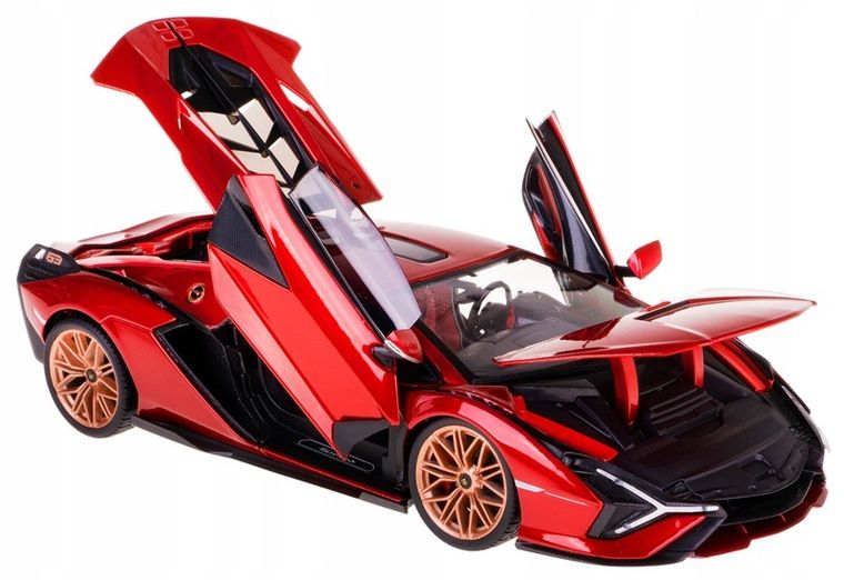 Bburago, Lamborghini Sian FKP 37 Red, model pojazdu, 1:18