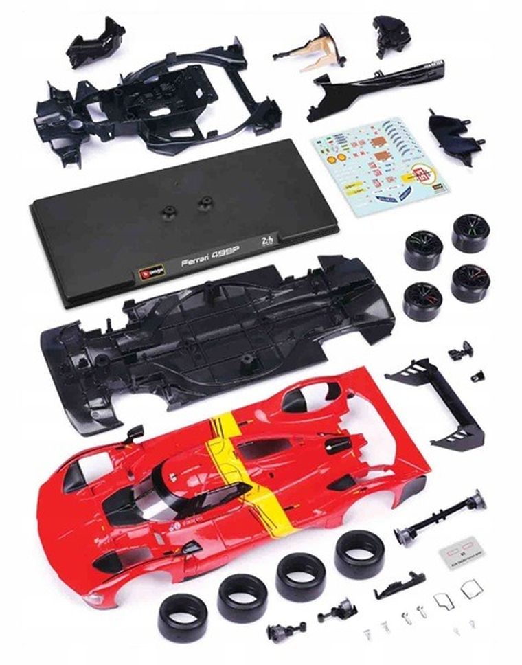 Bburago, Racing, Ferrari 499P LMH Red, model do składania, 1:24