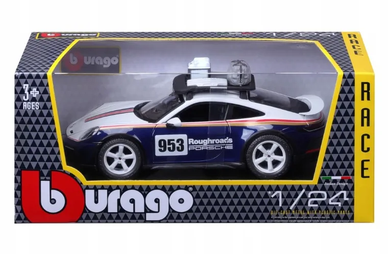 Bburago, Racing, Porsche 911 Dakar Met. Blue 953, model pojazdu, 1:24