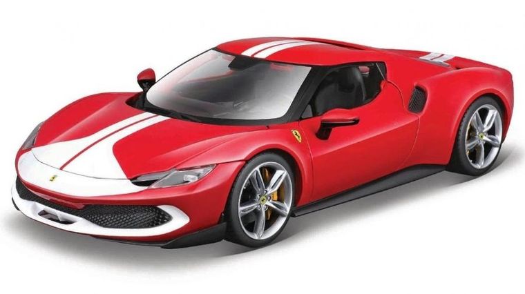 Bburago, R&P Ferrari 296 GTB Assetto Fiorano, model pojazdu, czerwony, 1:18