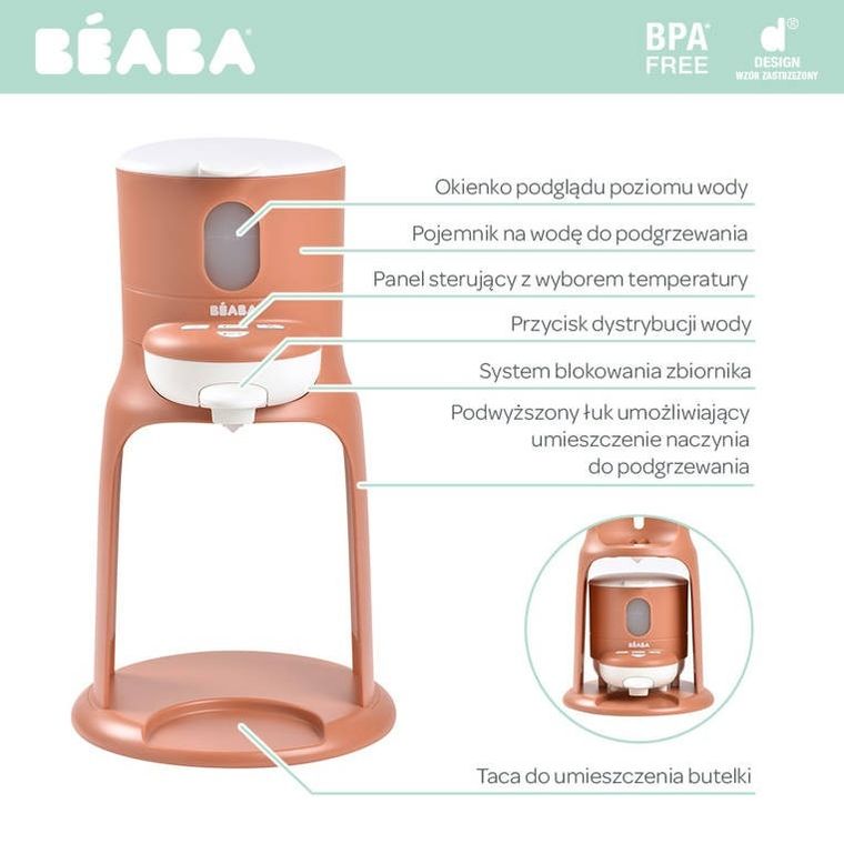 Beaba, Bib'expresso, ekspres do mleka 2w1, terracota limited edition