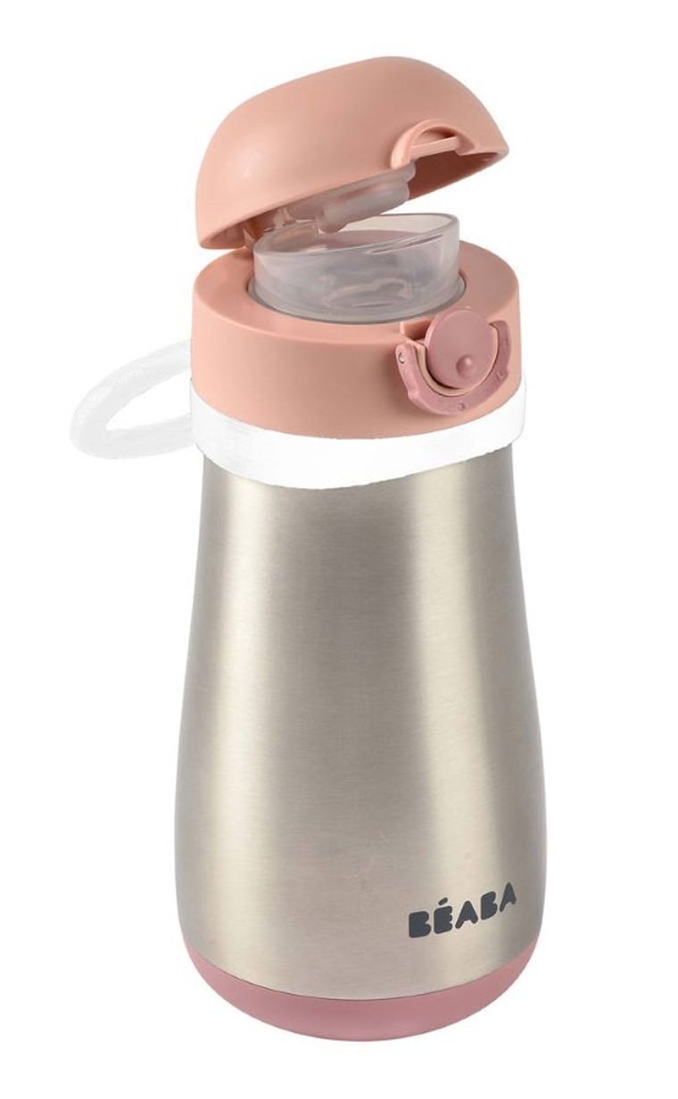 Beaba, bidon termiczny, old pink, 350 ml