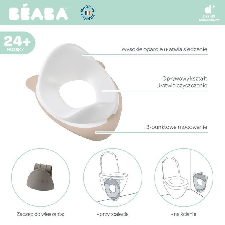 Beaba, nakładka na toaletę, clay