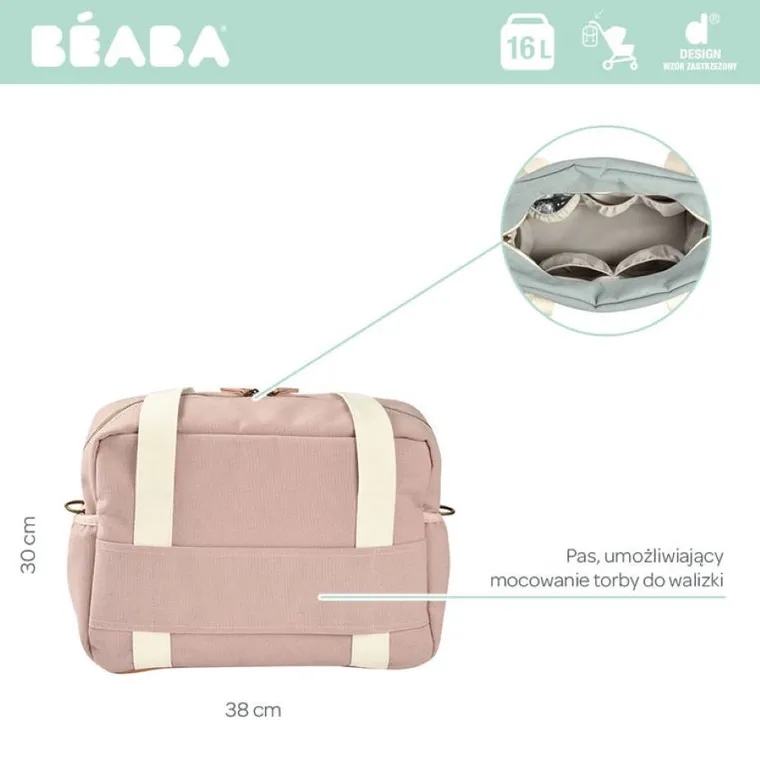 Beaba, Paris, torba dla mamy, Dusty pink