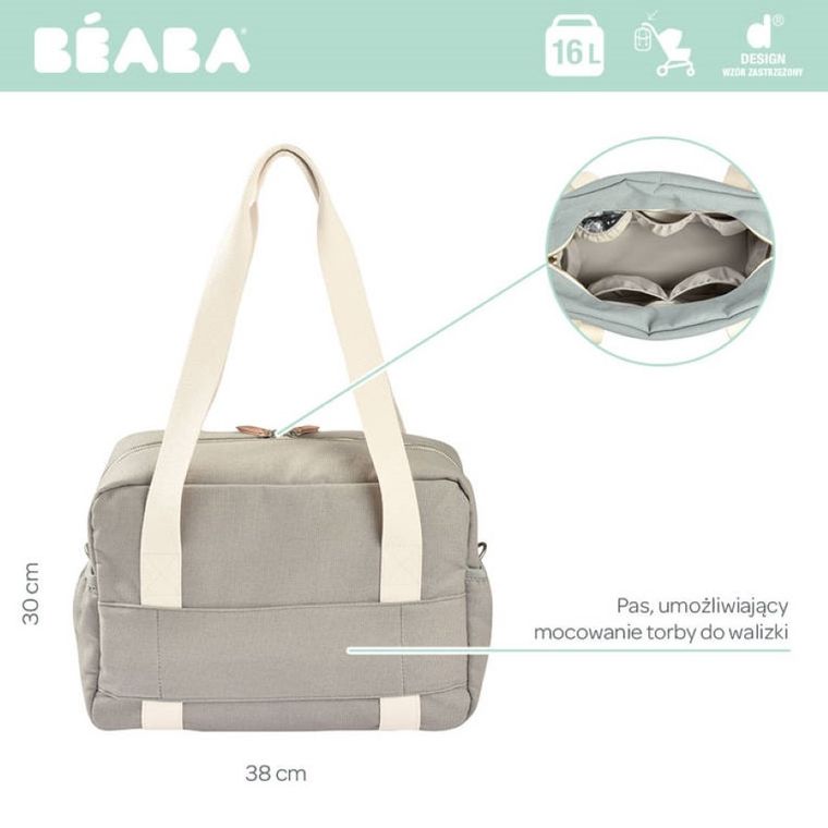 Beaba, Paris, torba dla mamy, Pearl grey