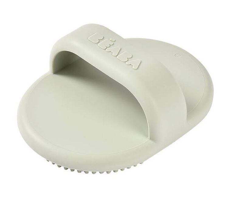 Beaba, silikonowa szczoteczka do mycia i masażu dziecka, Misty green