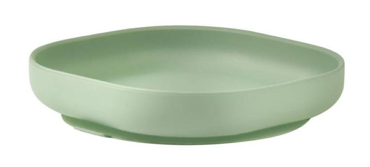 Beaba, silikonowy talerzyk z przyssawką, sage green