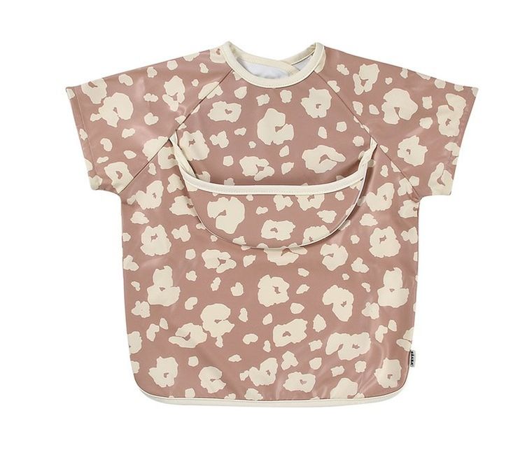 Beaba, śliniak 2w1 z odpinanym długim rękawem, savannah bloom