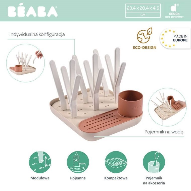 Beaba, suszarka do naczyń, Terracotta/Clay
