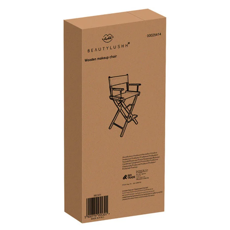 Beautylushh, krzesło do makijażu, drewniane