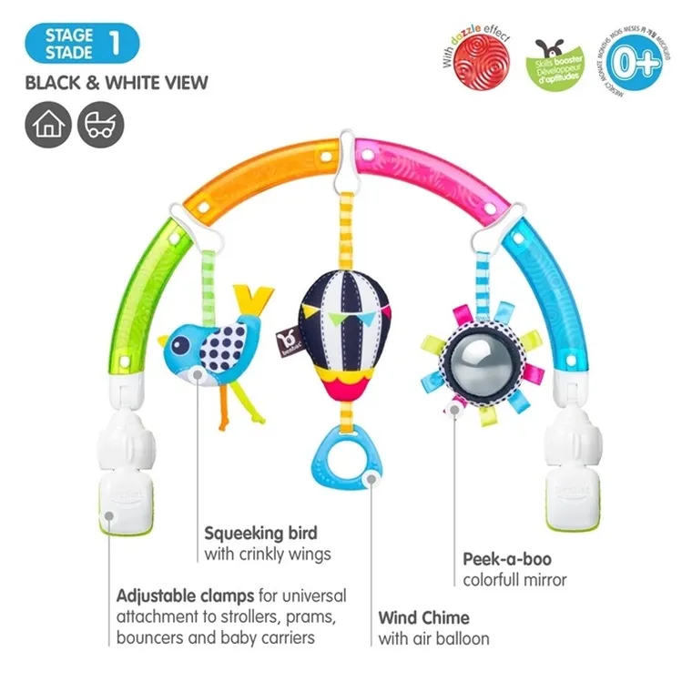Benbat, Rainbow, pałąk z zabawkami do wózka