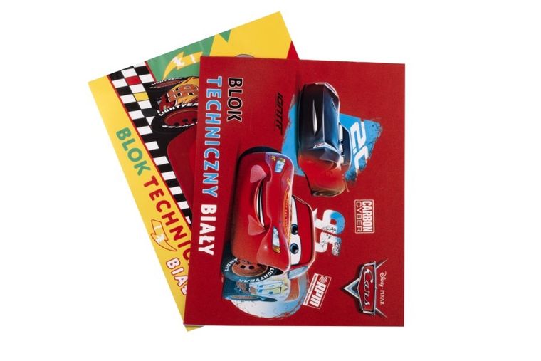 Beniamin, Auta, blok techniczny, biały, A4, 10 kartek