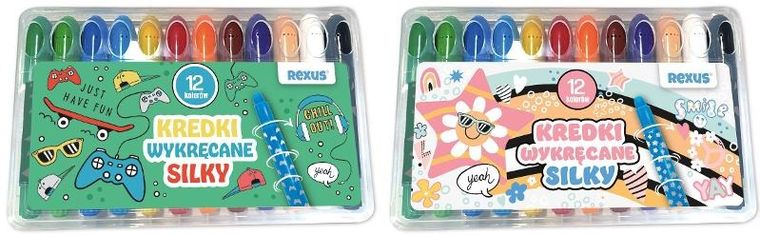 Beniamin, kredki wykręcane, silky, 12 kolorów