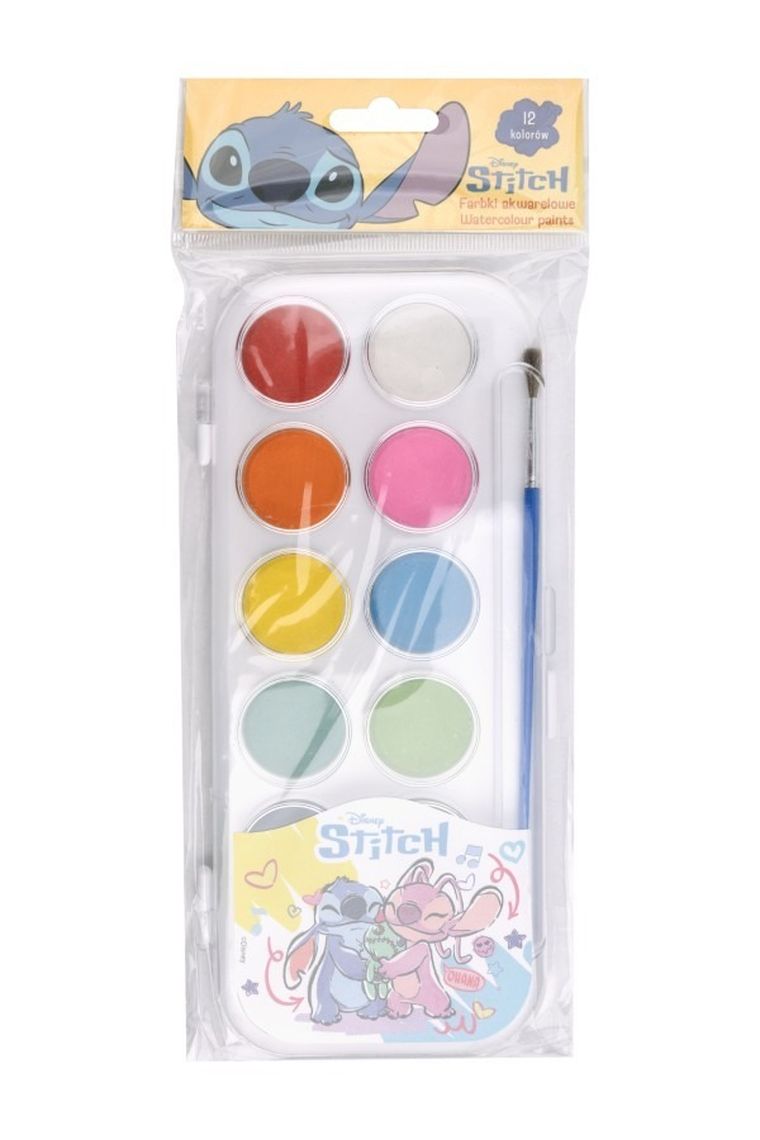 Beniamin, Lilo i Stitch, farby akwarelowe, 12 kolorów
