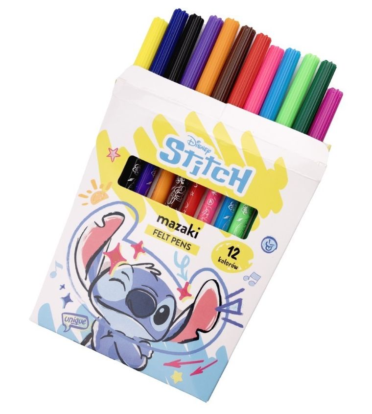 Beniamin, Lilo i Stitch, flamastry, 12 kolorów