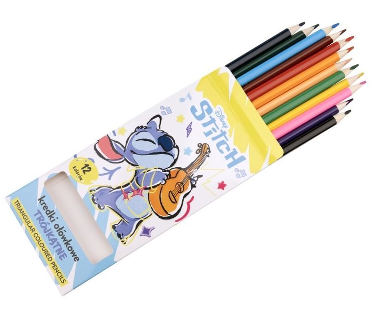 Beniamin, Lilo i Stitch, kredki ołówkowe trójkątne, 12 kolorów