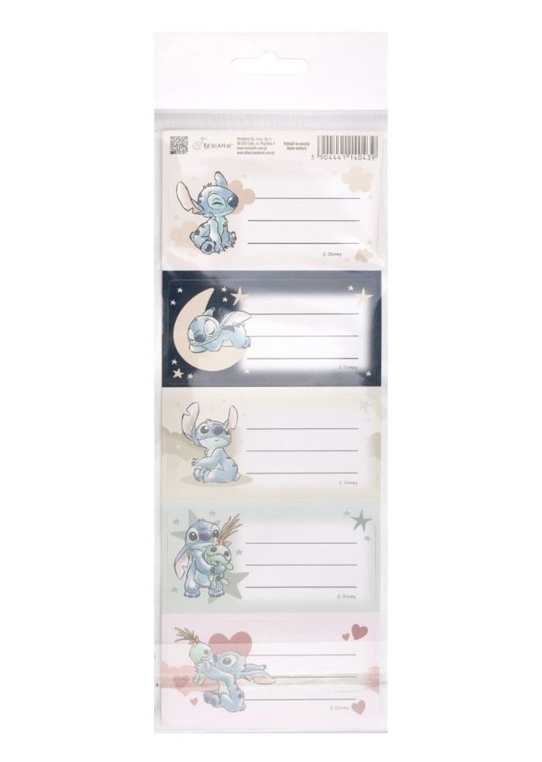 Beniamin, Lilo i Stitch, naklejki na zeszyty, pasek
