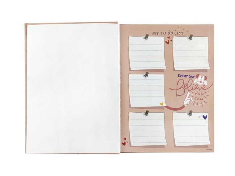 Beniamin, Myszka Minnie, pamiętnik z zakładką i długopisem, zamykany na gumkę