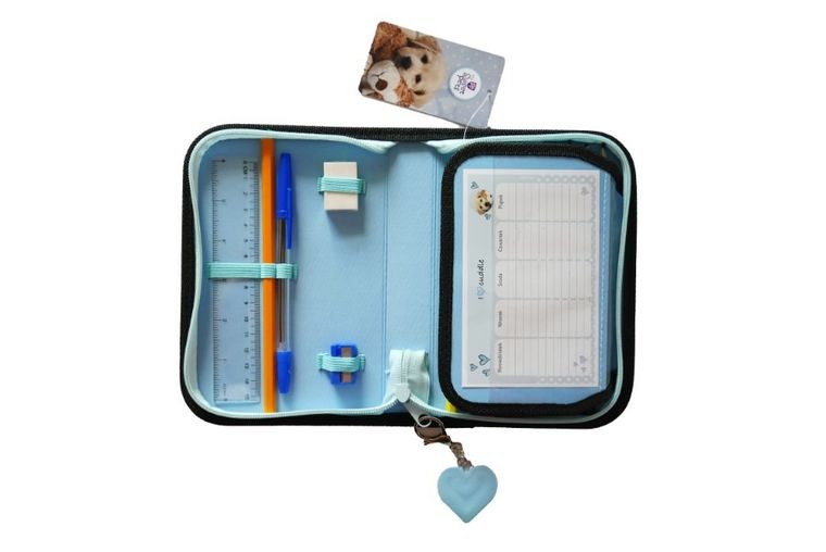 Beniamin, piórnik jednokomorowy, z wyposażeniem, Pies