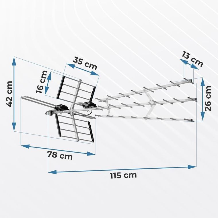 Berdsen, antena zewnętrzna kierunkowa TV, ultra HD 4K, BD-952