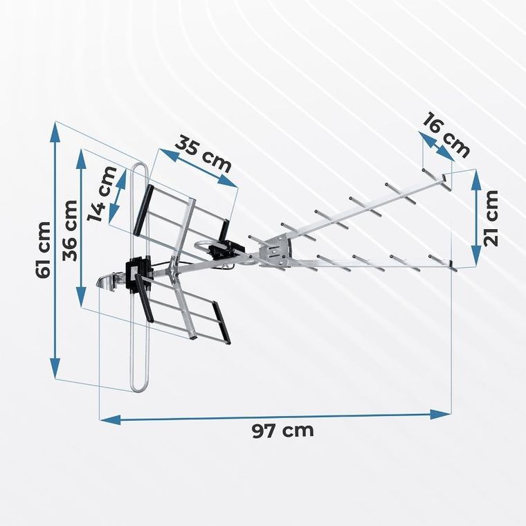 Berdsen, antena zewnętrzna kierunkowa TV, ultra HD 4K, BD-954