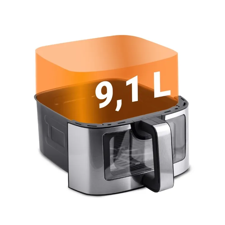 Berdsen, frytkownica beztłuszczowa, air fryer, 1700W, srebrny, 9,1l, BD-656