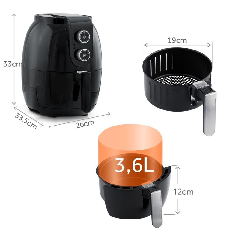 Berdsen, frytkownica beztłuszczowa, air fryer, 3,6l, BD-650
