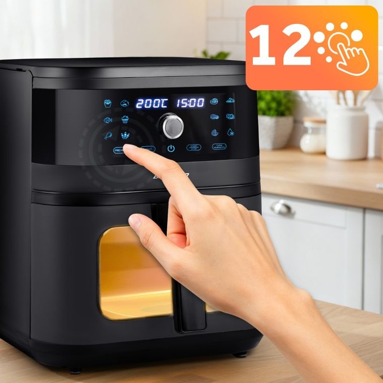 Berdsen, frytkownica beztłuszczowa, air fryer, czarny, BD-661